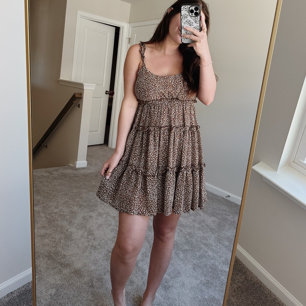 Flying Tomato Cheetah Print Mini Dress